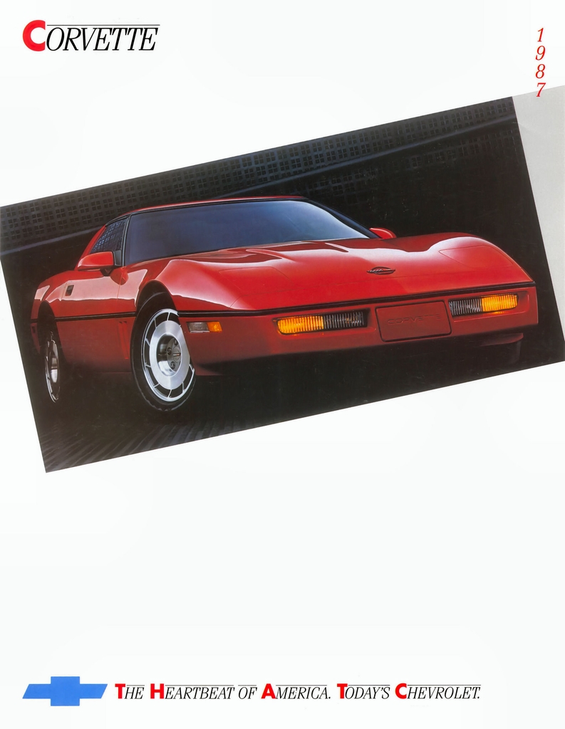 1987 Chevrolet Corvette Dealer Sheet